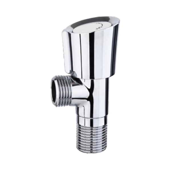 3/8 صمام زاوية نحاسي للحمام مطلي بالكروم مقاوم للانفجار DSJ024